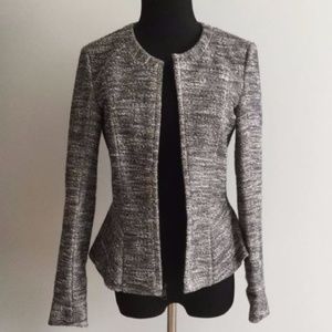 Theory Black and White Tweed Blazer